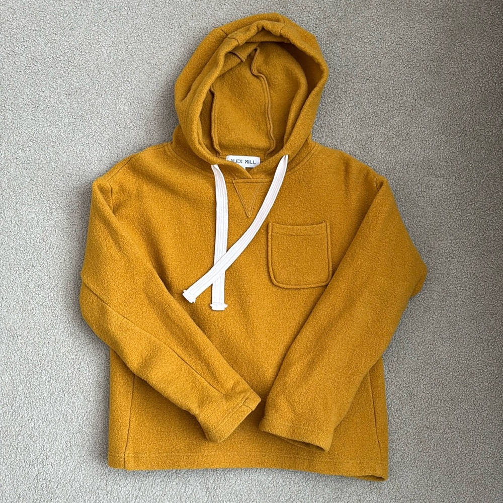 Alex Mill boiled wool hoodie, size Medium